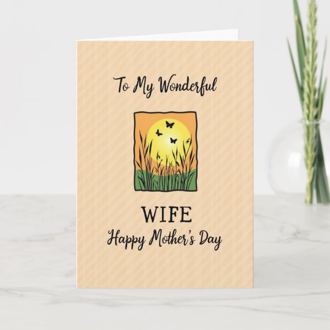 Peaceful Field Mothers Day Card (Front)
