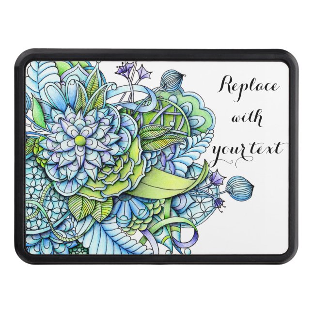 Peaceful Flower Garden Hitch Cover (Front)