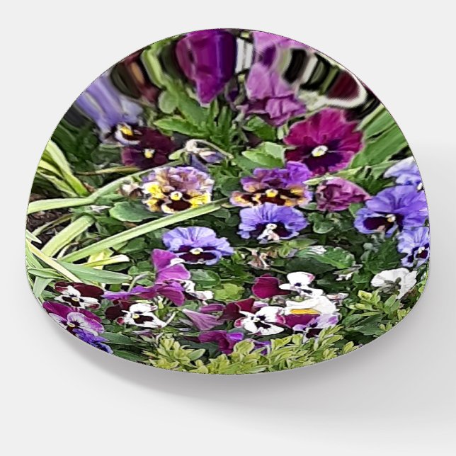 Peaceful Flower Garden  Paperweight (Angled)