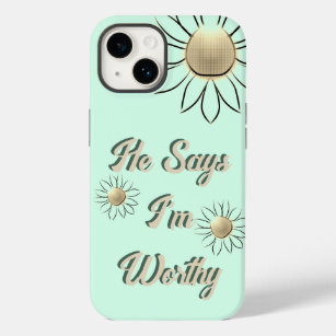 Peaceful Flower He Says I'm Worthy Ombre Case-Mate iPhone 14 Case