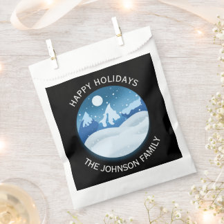 Peaceful Frosted Landscape Custom Favor Bag