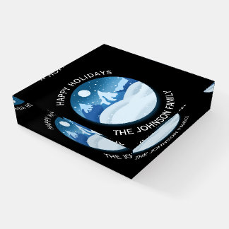 Peaceful Frosted Landscape Custom Paperweight