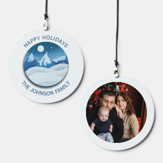 Peaceful Frosted Landscape Custom Wind Chime