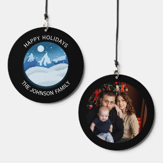 Peaceful Frosted Landscape Custom Wind Chime