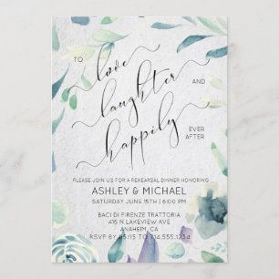 PEACEFUL GARDEN   Happily Ever After Rehearsal Invitation