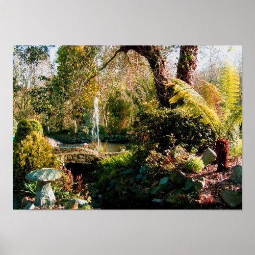 Peaceful garden in Guernsey Poster