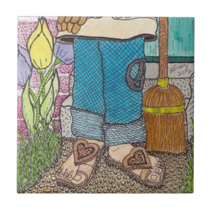 Peaceful Gardener Tile