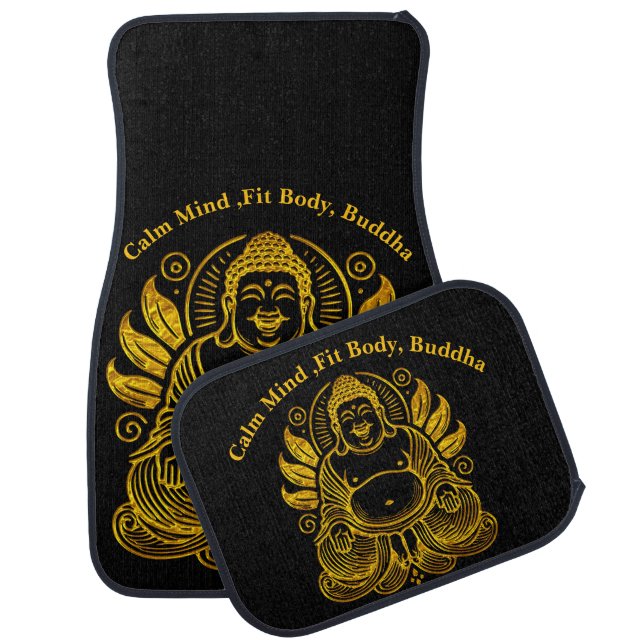 Peaceful Golden Buddha  Car Floor Mat (Set)