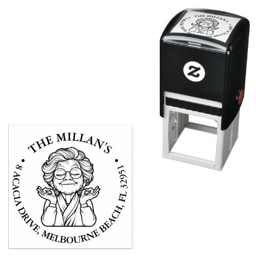 peaceful grandma theme self_inking stamp