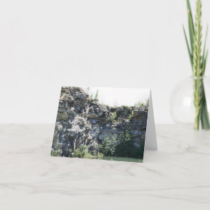 Peaceful Granite Rock Quarry Wall Nature Note Card