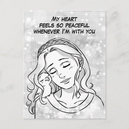 Peaceful heart postcard