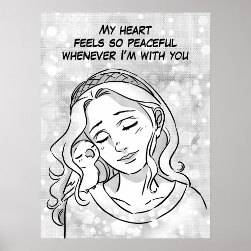 Peaceful heart poster