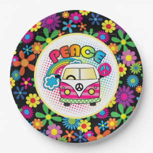 Peaceful Hippy  Paper Plates