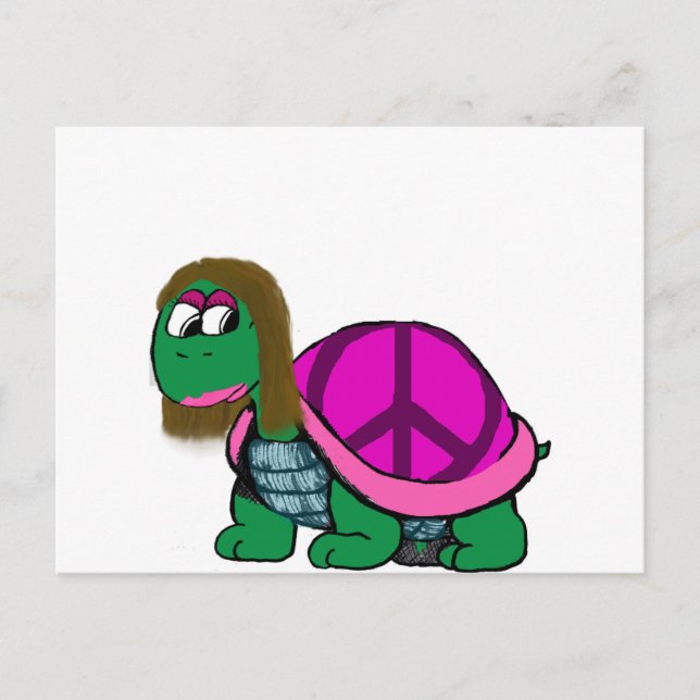 Peaceful Honu gril Postcard (Front)