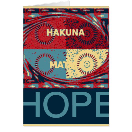 Peaceful Hope: A Calming Design Hakuna Matata Cards (Front)