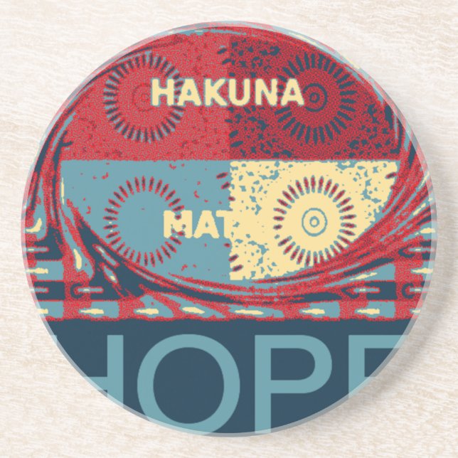 Peaceful Hope: A Calming Design Hakuna Matata Coaster (Front)