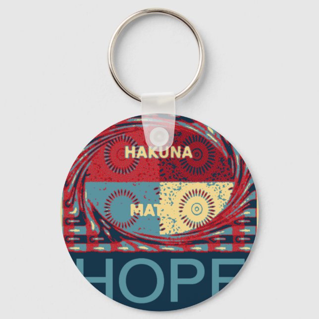 Peaceful Hope: A Calming Design Hakuna Matata Keychain (Front)