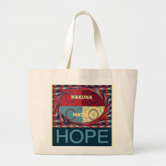 Peaceful Hope: A Calming Design Hakuna Matata Large Tote Bag