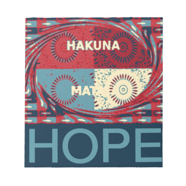 Peaceful Hope: A Calming Design Hakuna Matata Notepad (Front)