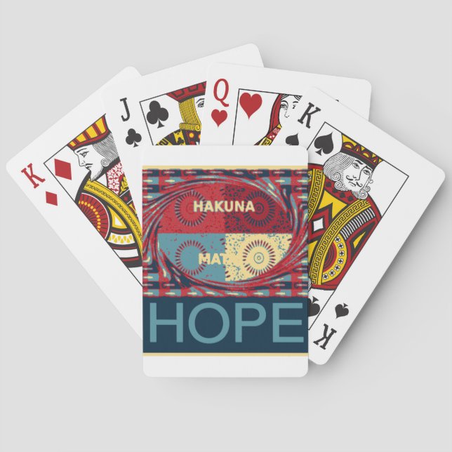Peaceful Hope: A Calming Design Hakuna Matata Poker Cards (Back)