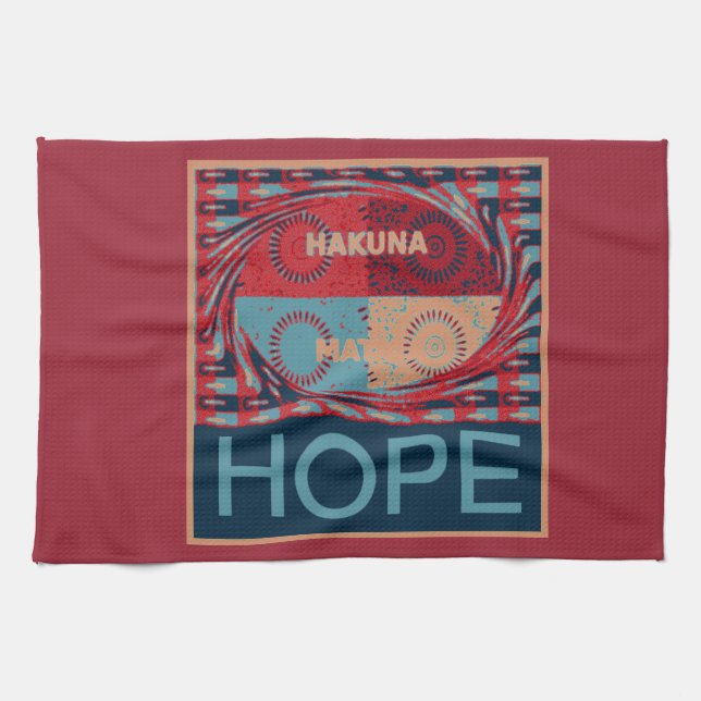 Peaceful Hope: A Calming Design Hakuna Matata Towel (Horizontal)