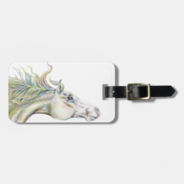 Peaceful Horse Luggage Tag (Front Horizontal)