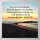 Isaiah 41:10 Bible Verse Do not fear I am with you Poster | Zazzle.com