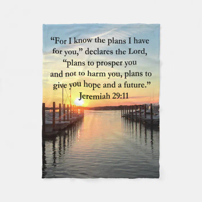 PEACEFUL JEREMIAH 29:11 SUNSET FLEECE BLANKET | Zazzle.com