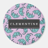 Peaceful Kitty Pattern with first name