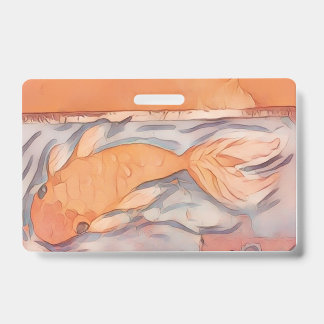 Peaceful Koi Badge holder 