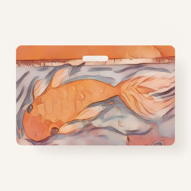 Peaceful Koi Badge holder  (Back)