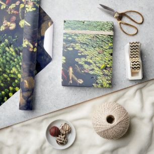 Peaceful Koi Fish Pond Wrapping Paper