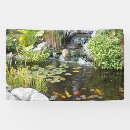 Peaceful Koi Pond Banner