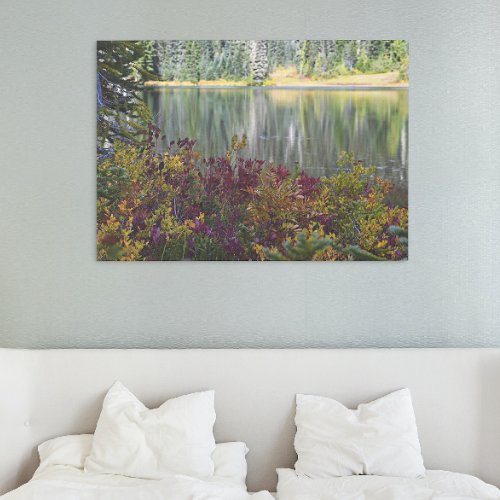 Peaceful Lake and Vibrant Fall Color Landscape Acrylic Print