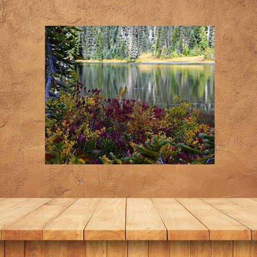 Peaceful Lake and Vibrant Fall Color Landscape Gallery Wrap