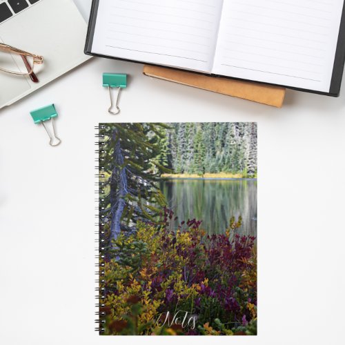 Peaceful Lake and Vibrant Fall Color Landscape Notebook