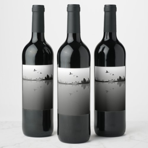 PEACEFUL LAKE WINE LABEL