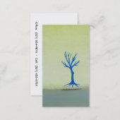 Peaceful landscape art hovering tree painting business card (Front/Back)