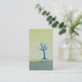 Peaceful landscape art hovering tree painting business card (Standing Front)