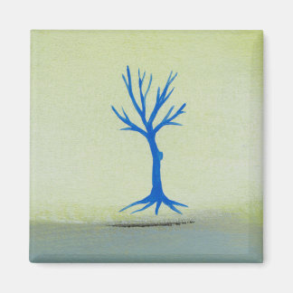 Peaceful landscape art hovering tree painting magnet