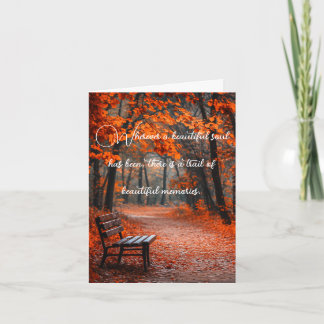 Peaceful Landscape with Words of Loss Sympathy Card