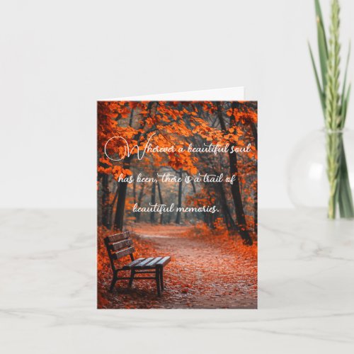 Peaceful Landscape with Words of Loss Sympathy Card