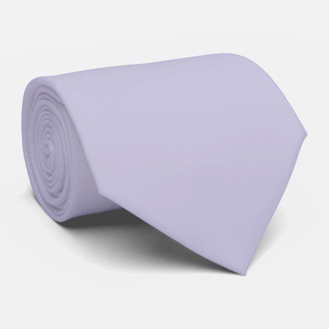 Peaceful Lilac Spring And Summer Solid Color Neck Tie (Rolled)