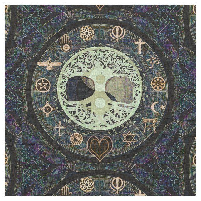 Peaceful Living Fabric (Close Up)