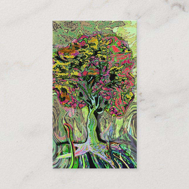 Peaceful Living Tree of Life Business Card (Front)