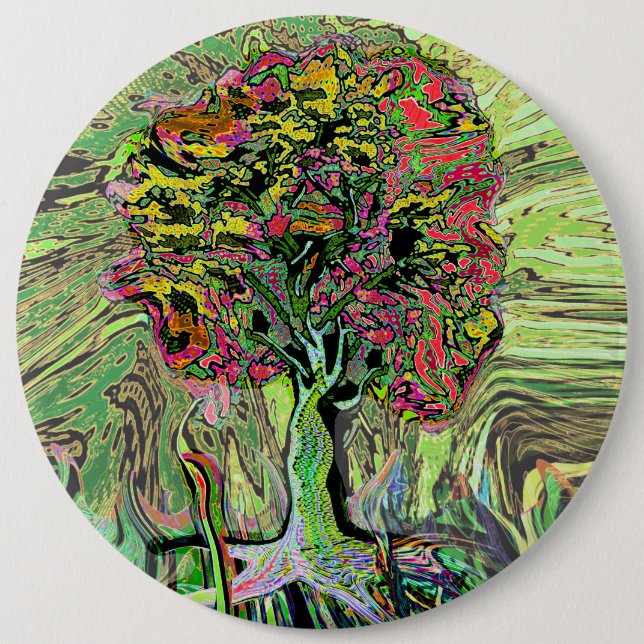 Peaceful Living Tree of Life Button (Front)