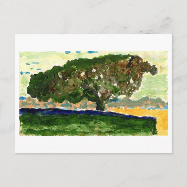 Peaceful lone tree postcard (Front)