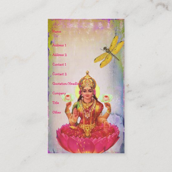 Peaceful Lotus and Dragonfly Business Card