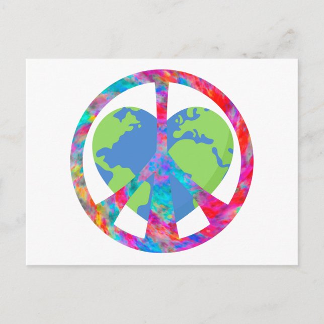 Peaceful Loving Earth Postcard (Front)