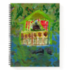 Peaceful mediation pavilion spiral notebook